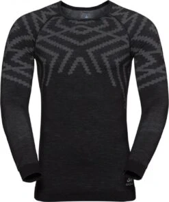 Odlo Men's Long Sleeve T-Shirt NATURAL Black