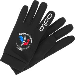 Pair Of Gloves Odlo Stretchfleece Liner Warm Fan France Black Unisex