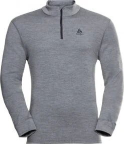 Odlo Merino 260 Grey 1/2 Zip Long Sleeve Jersey