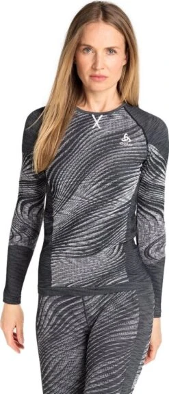 Odlo Blackcomb Eco Long Sleeve Jersey Black / Gray