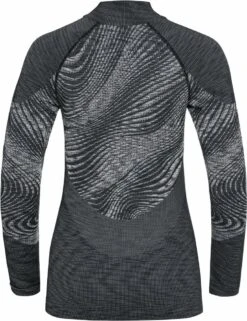 Odlo Blackcomb Eco Women's 1/2 Zip Long Sleeve Jersey Black Gray -Odlo Sales Store 209631461cdb8589a71a1.57509610