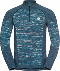 Odlo Blackcomb Eco Blue 1/2 Zip Long Sleeve Jersey