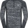 Odlo Blackcomb Eco Long Sleeve 1/2 Zip Jersey Black Gray
