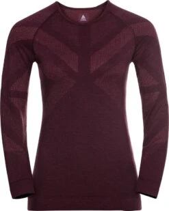 Odlo Women's Natural + Kinship Warm Long Sleeve Jersey Red