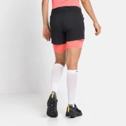 Odlo Axalp Trail 6in 2-in-1 Shorts Black Pink Women -Odlo Sales Store 220038961f7f22c632427.79349615