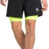 Odlo Axalp Trail 6in 2-in-1 Shorts Black Yellow
